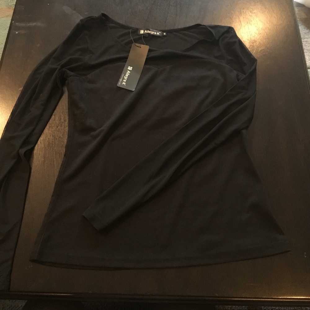 Long sleeve black top